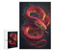 1000 PCS Jigsaws for Adults Puzzle Flaming Red Serpent Artwork Jigsaw Puzzles for Adults For Family Fun for Birthday, Chrismas Unique Challenge Game 1000 PCS