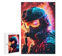 1000 PCS Jigsaws for Adults Puzzle Flaming Soldier Artwork Adult Jigsaw Relax Games Difficult Challenge Challenging To Complete 1000 PCS