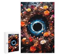 1000 PCS Jigsaws for Adults Puzzle Flowered Black Hole Puzzles for Adults Hands-on Game Hand Speed Race Great Gift for Gaming 1000 PCS