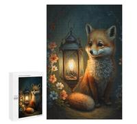 1000 PCS Jigsaws for Adults Puzzle Fox Lantern Garden Art Print Jigsaw Puzzles for Adults For Family Fun for Birthday, Chrismas Unique Challenge Game 1000 PCS