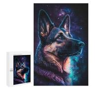 1000 PCS Jigsaws for Adults Puzzle Galactic German Shepherd Art Print -1 Puzzles for Adults Family Games Staycation Kill Time Challenging To Complete 1000 PCS