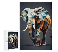 1000 PCS Jigsaws for Adults Puzzle Geometric Elephant Art Puzzle for Adults Family Game Difficult Challenge Gifts for Friends And Family 1000 PCS