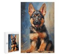 1000 PCS Jigsaws for Adults Puzzle German Shepherd Dog Puppy Jigsaw Puzzle Hands-on Game But Fun And Humorous Birthday Present, Gifts, 1000 PCS