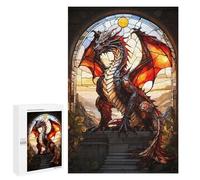 1000 PCS Jigsaws for Adults Puzzle Glowing Dragon Stain Puzzles for Adults Hands-on Game Hand Speed Race Great Gift for Gaming 1000 PCS