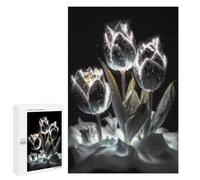 1000 PCS Jigsaws for Adults Puzzle Glowing Tulips Garden Decor Puzzles for Teenagerss Birthday Present Help The Brain Exercise Challenging Game Gifts 1000 PCS