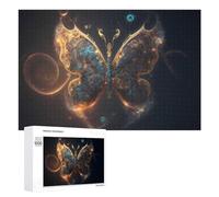 `1000 PCS Jigsaws for Adults Puzzle Golden Butterfly Dreamscape -1 Adult Jigsaw Puzzle Toy Wall Decor Wall Art Challenging To Complete 1000 PCS