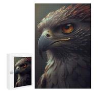 1000 PCS Jigsaws for Adults Puzzle Hawk Closeup Portrait Jigsaw for Adults Fun Games Presents for Women Challenging To Complete 1000 PCS