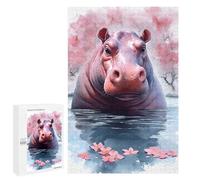 1000 PCS Jigsaws for Adults Puzzle Hippopotamus Puzzles for Adults Hands-on Game Hand Speed Race Great Gift for Gaming 1000 PCS