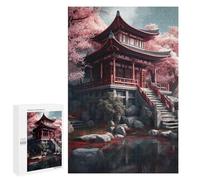 1000 PCS Jigsaws for Adults Puzzle Japanese Architecture Jigsaws for Adults Fun Games Stress Reliever Challenging To Complete 1000 PCS