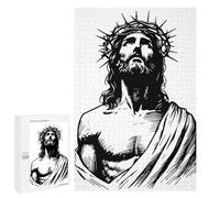 1000 PCS Jigsaws for Adults Puzzle Jesus Christ with Crown of Thorns Adult Jigsaw Relax Games Difficult Challenge Challenging To Complete 1000 PCS