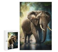 1000 PCS Jigsaws for Adults Puzzle Jungle Elephant Majesty Adult Jigsaw Relax Games Difficult Challenge Challenging To Complete 1000 PCS