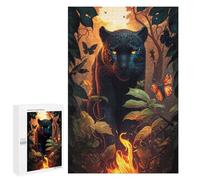 1000 PCS Jigsaws for Adults Puzzle Jungle Majesty Panther's Gaze Puzzle for Adults Family Game Difficult Challenge Gifts for Friends And Family 1000 PCS