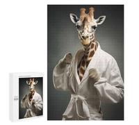 1000 PCS Jigsaws for Adults Puzzle Karate Giraffe Jigsaws for Adults Fun Games Stress Reliever Challenging To Complete 1000 PCS