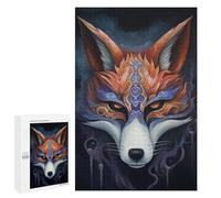 1000 PCS Jigsaws for Adults Puzzle Kitsune Fox Mask Charm Puzzles for Adults Hands-on Game Hand Speed Race Great Gift for Gaming 1000 PCS