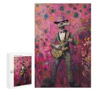 1000 PCS Jigsaws for Adults Puzzle Lizard Rock Star Jigsaws for Adults Fun Games Stress Reliever Challenging To Complete 1000 PCS