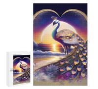 `1000 PCS Jigsaws for Adults Puzzle Magical Peacock Sunset Adult Jigsaw Puzzle Toy Wall Decor Wall Art Challenging To Complete 1000 PCS