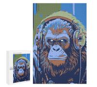 1000 PCS Jigsaws for Adults Puzzle Monkey Music Puzzle for Adults Family Game Difficult Challenge Gifts for Friends And Family 1000 PCS