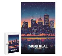 1000 PCS Jigsaws for Adults Puzzle Montreal Canada Skyline at Night Puzzles for Adults Toy Wall Decor Enhance Memory Gifts for Friends And Family 1000 PCS
