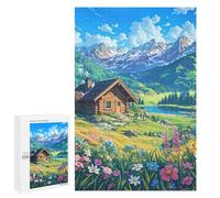1000 PCS Jigsaws for Adults Puzzle Mountain Retreat Puzzles for Adults Hands-on Game Hand Speed Race Great Gift for Gaming 1000 PCS