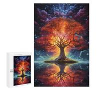 1000 PCS Jigsaws for Adults Puzzle Multicolor Tree Art Jigsaw for Adults Fun Games Presents for Women Challenging To Complete 1000 PCS