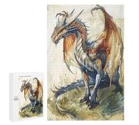 1000 PCS Jigsaws for Adults Puzzle Mystical Dragon Sketch Jigsaw for Adults Fun Games Presents for Women Challenging To Complete 1000 PCS
