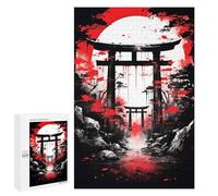 1000 PCS Jigsaws for Adults Puzzle Mystical Japanese Gate Puzzles for Adults Toy Wall Decor Enhance Memory Gifts for Friends And Family 1000 PCS
