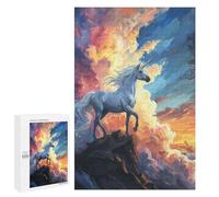 1000 PCS Jigsaws for Adults Puzzle Mystical Unicorn Sunset Adult Jigsaw Relax Games Difficult Challenge Challenging To Complete 1000 PCS