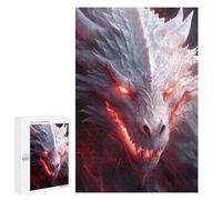 1000 PCS Jigsaws for Adults Puzzle Mystical White Dragon Jigsaws for Adults Fun Games Stress Reliever Challenging To Complete 1000 PCS