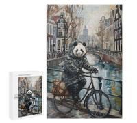 1000 PCS Jigsaws for Adults Puzzle Panda Bicycle Amsterdam Puzzles for Teenagerss Birthday Present Help The Brain Exercise Challenging Game Gifts 1000 PCS
