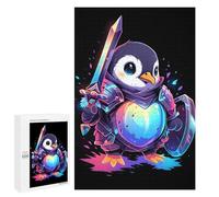 1000 PCS Jigsaws for Adults Puzzle Penguin Viking Puzzles for Adults Hands-on Game Hand Speed Race Great Gift for Gaming 1000 PCS