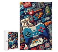1000 PCS Jigsaws for Adults Puzzle Pixelated Retro Gaming Collage Puzzle for Adults Family Game Difficult Challenge Gifts for Friends And Family 1000 PCS