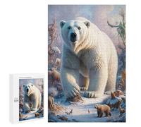 1000 PCS Jigsaws for Adults Puzzle Polar Bear Ice King Puzzles for Adults Toy Wall Decor Enhance Memory Gifts for Friends And Family 1000 PCS