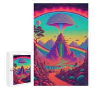 1000 PCS Jigsaws for Adults Puzzle Rainbow Mountain Fantasy Jigsaw Puzzle Hands-on Game But Fun And Humorous Birthday Present, Gifts, 1000 PCS