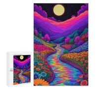 1000 PCS Jigsaws for Adults Puzzle Rainbow River Fantasy Jigsaw Puzzles for Adults For Family Fun for Birthday, Chrismas Unique Challenge Game 1000 PCS