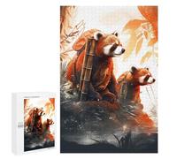 `1000 PCS Jigsaws for Adults Puzzle Red Pandas in Jungle Adventure Adult Jigsaw Puzzle Toy Wall Decor Wall Art Challenging To Complete 1000 PCS