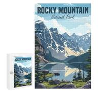 1000 PCS Jigsaws for Adults Puzzle Rocky Mountain Park Jigsaws for Adults Fun Games Stress Reliever Challenging To Complete 1000 PCS