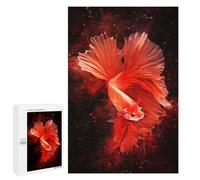 1000 PCS Jigsaws for Adults Puzzle Siamese Fighting Fish Puzzles for Adults Hands-on Game Hand Speed Race Great Gift for Gaming 1000 PCS