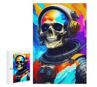 1000 PCS Jigsaws for Adults Puzzle Skull Astronaut in Space Suit Puzzle for Adults Family Game Difficult Challenge Gifts for Friends And Family 1000 PCS
