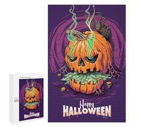 1000 PCS Jigsaws for Adults Puzzle Spooky Halloween Pumpkin Artwork Puzzles for Teenagerss Birthday Present Help The Brain Exercise Challenging Game Gifts 1000 PCS