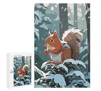 1000 PCS Jigsaws for Adults Puzzle Squirrel Winter Puzzles for Adults Hands-on Game Hand Speed Race Great Gift for Gaming 1000 PCS