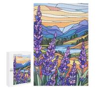 1000 PCS Jigsaws for Adults Puzzle Stained Glass Mountain Landscape Puzzles for Adults Toy Wall Decor Enhance Memory Gifts for Friends And Family 1000 PCS