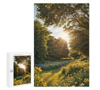 1000 PCS Jigsaws for Adults Puzzle Sunlit Meadow in Bloom Puzzles for Adults Hands-on Game Hand Speed Race Great Gift for Gaming 1000 PCS