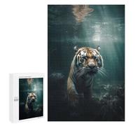 1000 PCS Jigsaws for Adults Puzzle Underwater Tiger Majesty -1 Puzzle for Adults Family Game Difficult Challenge Gifts for Friends And Family 1000 PCS