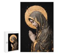 1000 PCS Jigsaws for Adults Puzzle Virgin Mary with Golden Halo Puzzle for Adults Family Game Difficult Challenge Gifts for Friends And Family 1000 PCS