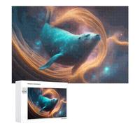 `1000 PCS Jigsaws for Adults Puzzle Whale in Cosmic Dance Adult Jigsaw Puzzle Toy Wall Decor Wall Art Challenging To Complete 1000 PCS