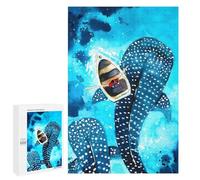 1000 PCS Jigsaws for Adults Puzzle Whale Shark Watercolor Jigsaws for Adults Fun Games Stress Reliever Challenging To Complete 1000 PCS