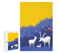 1000 PCS Jigsaws for Adults Puzzle Winter Deer Scene Puzzle for Adults Family Game Difficult Challenge Gifts for Friends And Family 1000 PCS