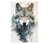 1000 PCS Jigsaws for Adults Puzzle Wolf Watercolor Adult Jigsaw Puzzle DIY Toys Birthday Present Great Gift for Gaming 1000 PCS