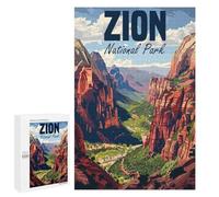 1000 PCS Jigsaws for Adults Puzzle Zion National Park Jigsaws for Adults Fun Games Stress Reliever Challenging To Complete 1000 PCS