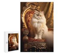1000 PCS Jigsaws for Adults Royal Persian Cat Throne-6 Adult Jigsaw Puzzles Stress Reliever Difficult And Challenge Family Fun & Game Night 1000 PCS